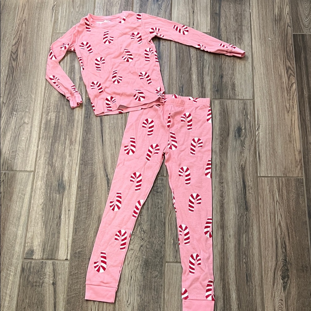 Carter’s Pink Candy Cane Kids Pajamas Size 8